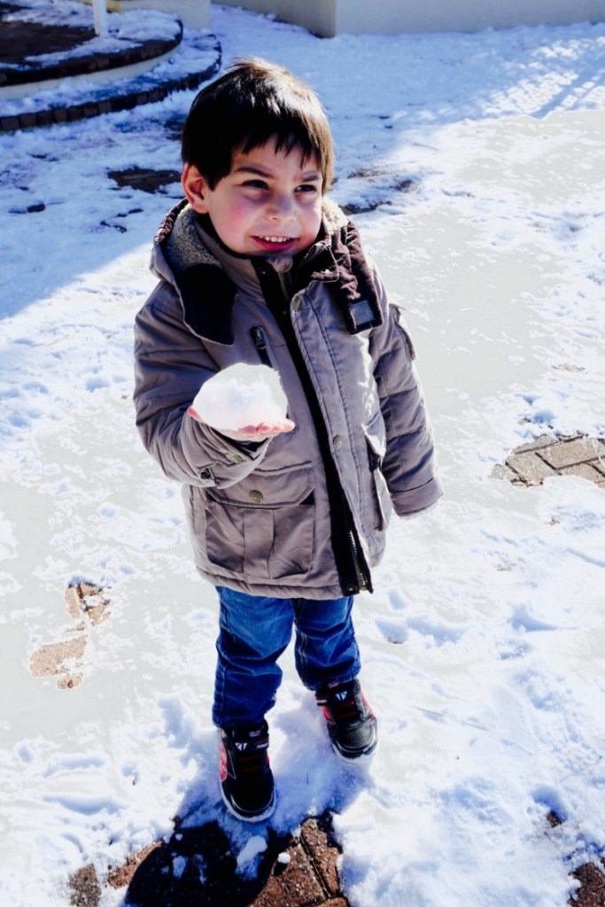 He has a snowball and he's not afraid to use it!