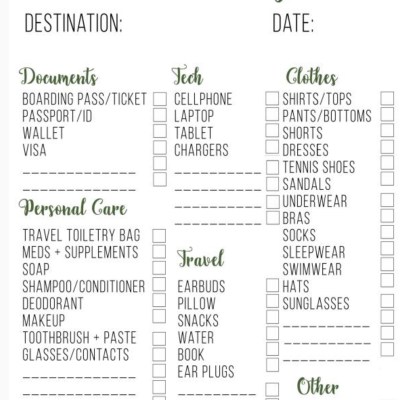 Looking for a free travel packing list that you can print out?